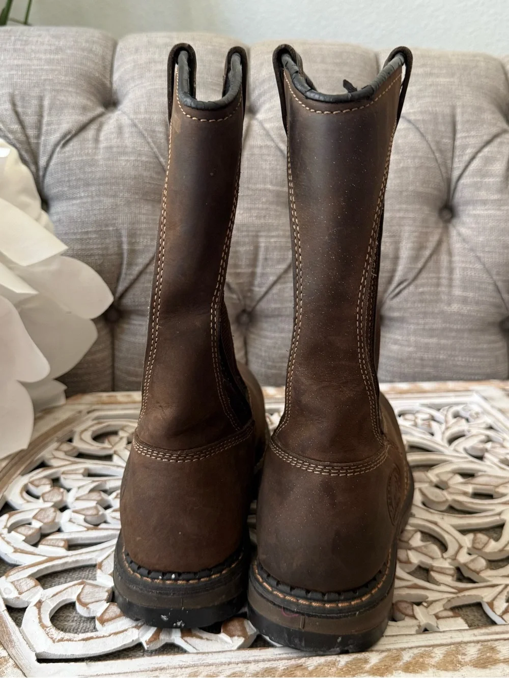 Irish Setter Work Boots Men's Brown Pull-On 8.5
